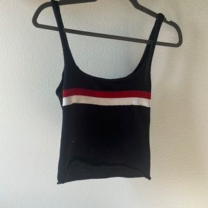 Brandy knit tank with stripe